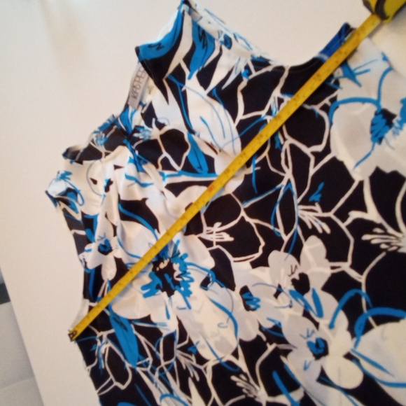 Blouse Black White and blue, Kasper - Picture 3 of 4